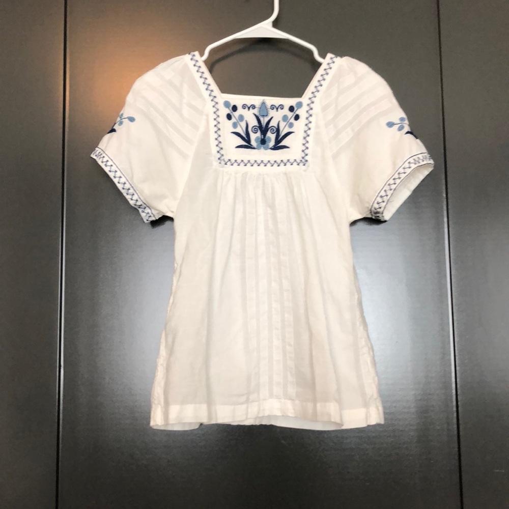 Madewell Blue Floral Blouse